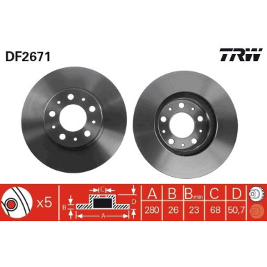Bremsscheibe DF2671 Bremsscheibe DF2671