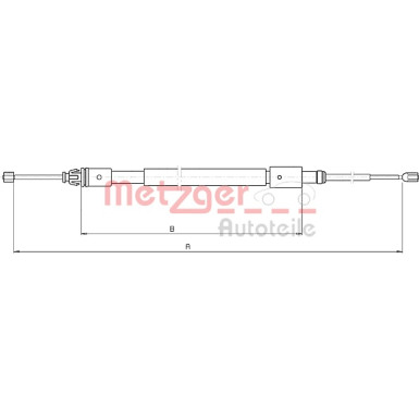 Metzger Seilzug, Feststellbremse 10.4714 Metzger Seilzug, Feststellbremse 10.4714