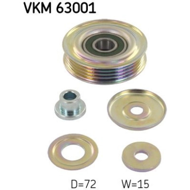 SKF Umlenk-/Führungsrolle, Keilrippenriemen VKM 63001
