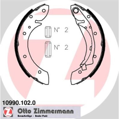 Bremsbackensatz 10990.102.0 Bremsbackensatz 10990.102.0