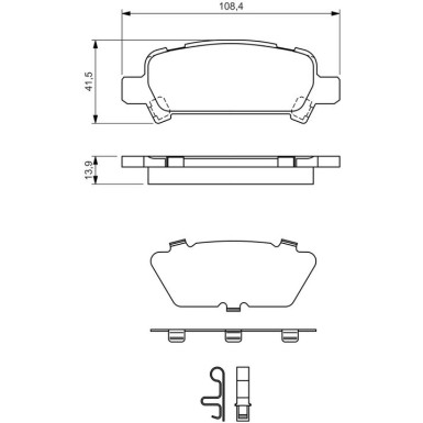 BOSCH Bremsbelagsatz, Scheibenbremse 0 986 424 650 BOSCH Bremsbelagsatz, Scheibenbremse 0 986 424 650