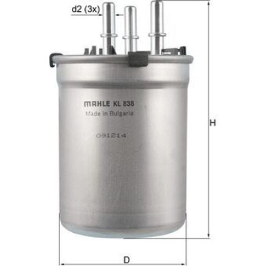 Kraftstofffilter KL 838 Kraftstofffilter KL 838