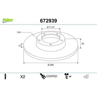 Bremsscheibe 672939 Bremsscheibe 672939