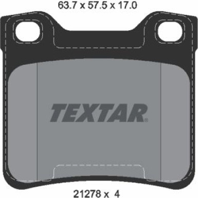 Textar Bremsbelagsatz, Scheibenbremse Q+ 2127803 Textar Bremsbelagsatz, Scheibenbremse Q+ 2127803