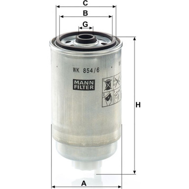 Kraftstofffilter WK 854/6 Kraftstofffilter WK 854/6