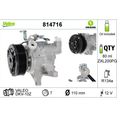 Kompressor, Klimaanlage Valeo Origins New OE TECHNOLOGIE 814716