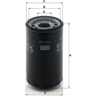 Filter, Arbeitshydraulik WD 11 001