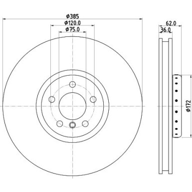 Hella Bremsscheibe Pro High Carbon 8DD 355 120-731