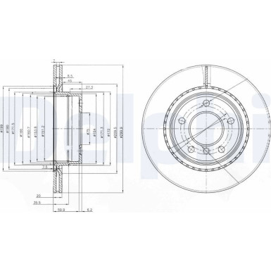 Delphi Bremsscheibe BG3901C Delphi Bremsscheibe BG3901C