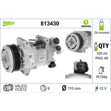 Kompressor, Klimaanlage 813430 Kompressor, Klimaanlage 813430