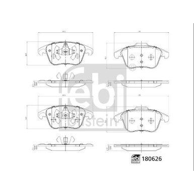 FEBI BILSTEIN 180626 Bremsbeläge FEBI BILSTEIN 180626 Bremsbeläge