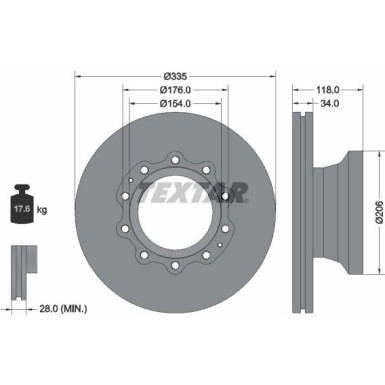 Textar Bremsscheibe 93143100