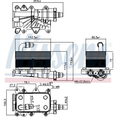 Nissens Ölkühler, Automatikgetriebe FIRST FIT 90673