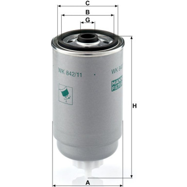 Mann-Filter Kraftstofffilter WK 842/11