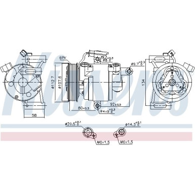 Nissens Kompressor, Klimaanlage FIRST FIT 890649
