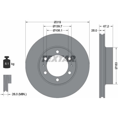 Textar Bremsscheibe PRO 92230403