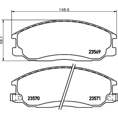 Bremsbelagsatz, Scheibenbremse 8DB 355 009-991 Bremsbelagsatz, Scheibenbremse 8DB 355 009-991