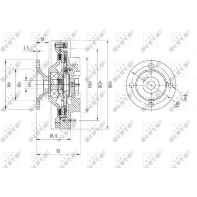NRF Kupplung, Kühlerlüfter 49572