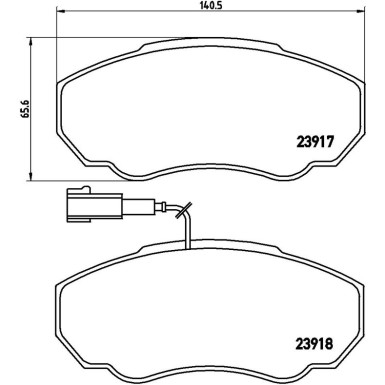 Brembo Bremsbelagsatz, Scheibenbremse PRIME LINE P 23 091 Brembo Bremsbelagsatz, Scheibenbremse PRIME LINE P 23 091