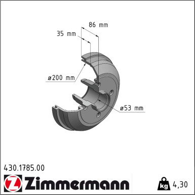 Zimmermann Bremstrommel 430.1785.00