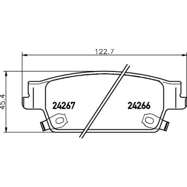 Hella Bremsbelagsatz, Scheibenbremse 8DB 355 012-231