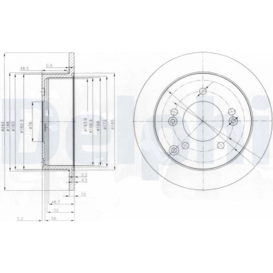 Delphi Bremsscheibe BG3799