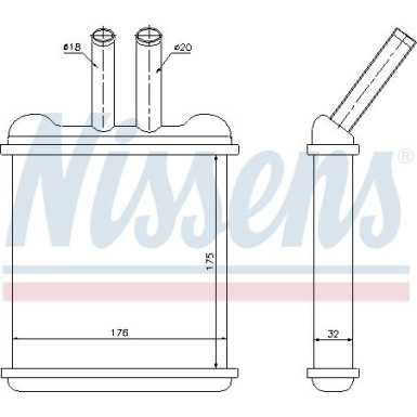 Nissens Wärmetauscher, Innenraumheizung 76502