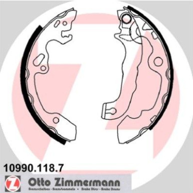 Zimmermann Bremsbackensatz 10990.118.7