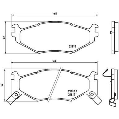 Brembo Bremsbelagsatz, Scheibenbremse PRIME LINE P 11 007