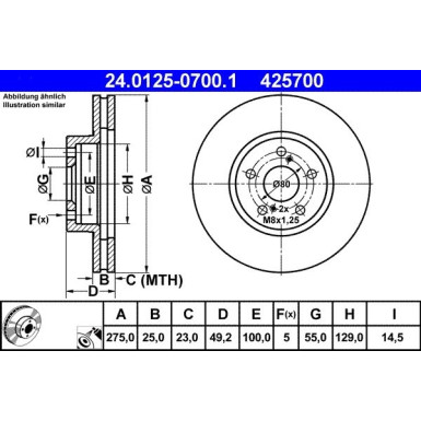 Bremsscheibe 24.0125-0700.1