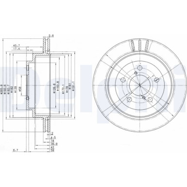 Delphi Bremsscheibe BG3154 Delphi Bremsscheibe BG3154