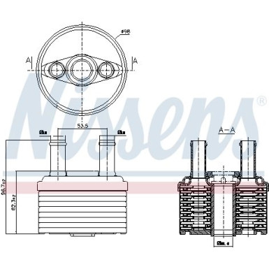 Nissens Ölkühler, Automatikgetriebe FIRST FIT 90664