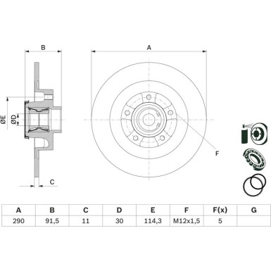 Bremsscheibe 0 986 479 F42 Bremsscheibe 0 986 479 F42