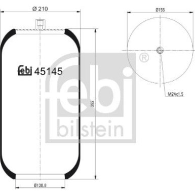 FEBI BILSTEIN 45145 Federbalg, Luftfederung