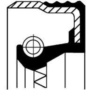 Corteco Wellendichtring, Differential 12017376B