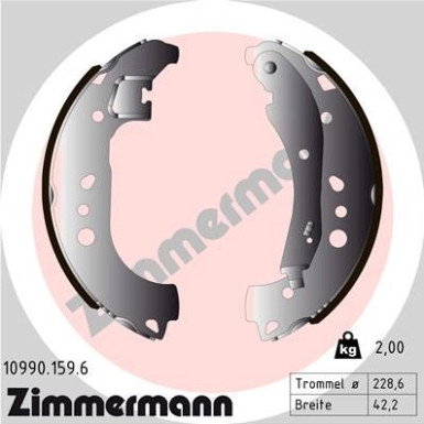 Bremsbackensatz 10990.159.6 Bremsbackensatz 10990.159.6
