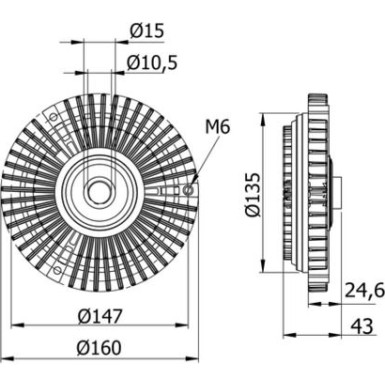 Kupplung, Kühlerlüfter CFC 52 000S