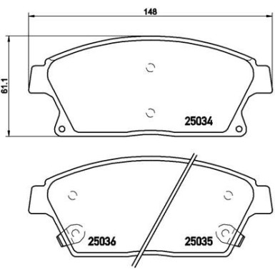 Brembo Bremsbelagsatz, Scheibenbremse PRIME LINE P 59 077 Brembo Bremsbelagsatz, Scheibenbremse PRIME LINE P 59 077