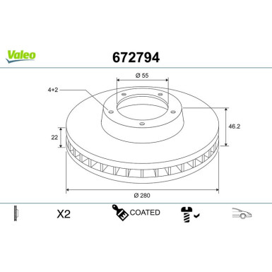 Bremsscheibe 672794 Bremsscheibe 672794