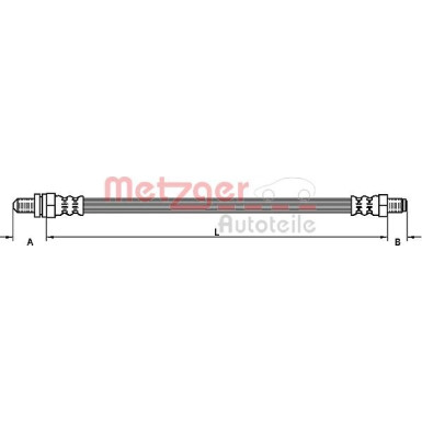 Metzger Bremsschlauch 4110134
