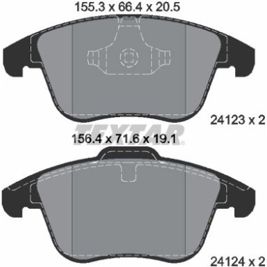 Bremsbelagsatz, Scheibenbremse 2412301 Bremsbelagsatz, Scheibenbremse 2412301