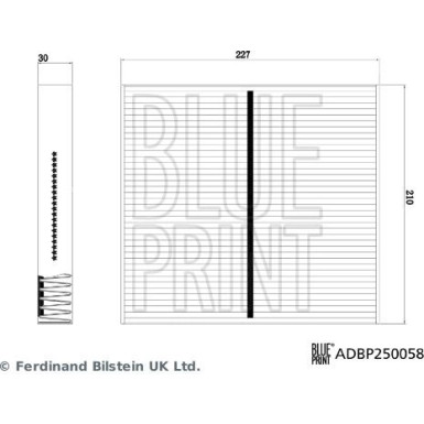 Blue Print Filter, Innenraumluft ADBP250058