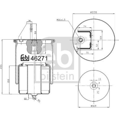 FEBI BILSTEIN 46271 Federbalg, Luftfederung