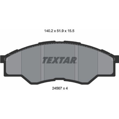 Textar Bremsbelagsatz, Scheibenbremse 2456701