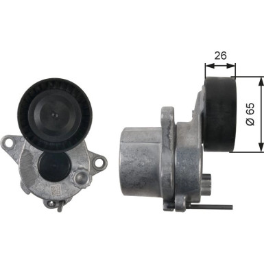 Gates Spannrolle, Keilrippenriemen DriveAlign™ T39165