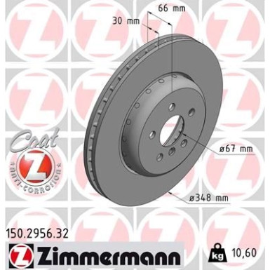 Zimmermann Bremsscheibe FORMULA F 150.2956.32 Zimmermann Bremsscheibe FORMULA F 150.2956.32