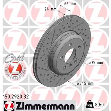 Zimmermann Bremsscheibe FORMULA F 150.2920.32