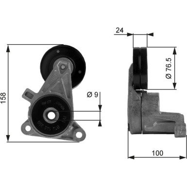 Gates Spannrolle, Keilrippenriemen DriveAlign™ T38437