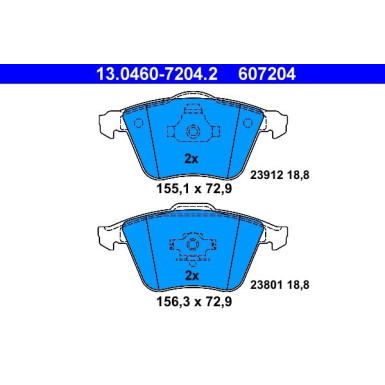 Bremsbelagsatz, Scheibenbremse 13.0460-7204.2 Bremsbelagsatz, Scheibenbremse 13.0460-7204.2