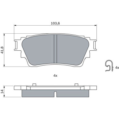Bremsbelagsatz, Scheibenbremse 0 986 460 008 Bremsbelagsatz, Scheibenbremse 0 986 460 008